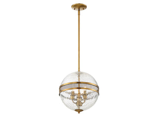 Stirling Three Light Pendant in Warm Brass