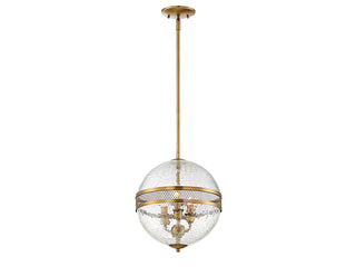 Stirling Three Light Pendant in Warm Brass