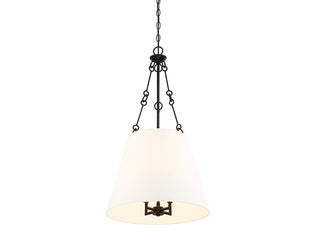 Austin Four Light Pendant in English Bronze