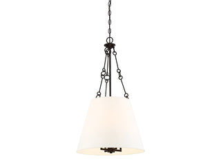 Austin Four Light Pendant in English Bronze