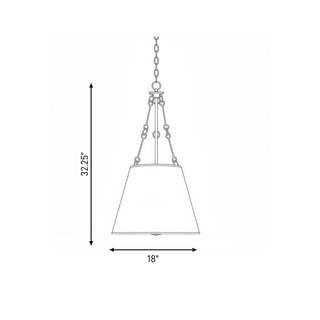 Austin Four Light Pendant in English Bronze