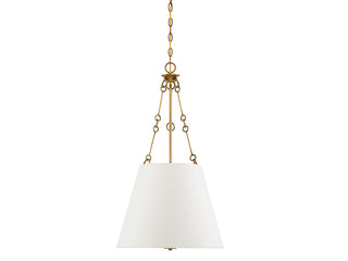 Austin Four Light Pendant in Warm Brass