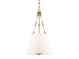 Austin Four Light Pendant in Warm Brass