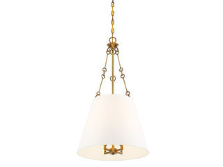 Austin Four Light Pendant in Warm Brass