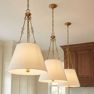 Austin Four Light Pendant in Warm Brass