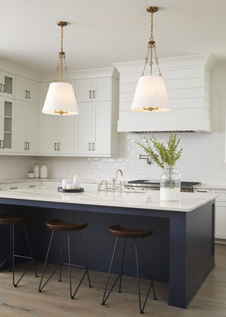 Austin Four Light Pendant in Warm Brass