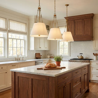 Austin Four Light Pendant in Warm Brass