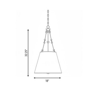 Austin Four Light Pendant in Warm Brass