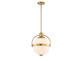 Westbourne One Light Pendant in Warm Brass
