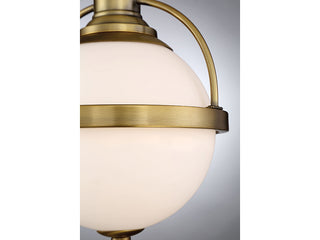 Westbourne One Light Pendant in Warm Brass