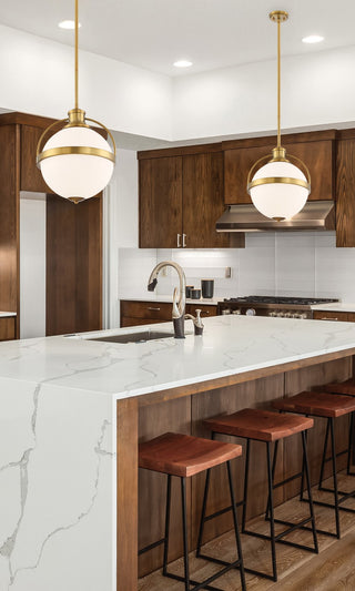 Westbourne One Light Pendant in Warm Brass