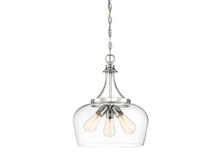 Octave Three Light Pendant in Polished Chrome
