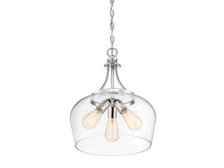 Octave Three Light Pendant in Polished Chrome