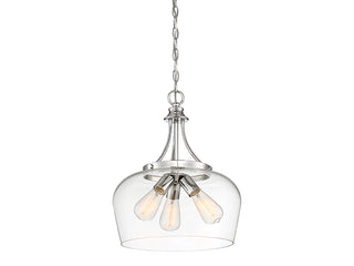 Octave Three Light Pendant in Polished Chrome