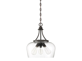 Octave Three Light Pendant in English Bronze