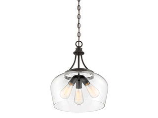 Octave Three Light Pendant in English Bronze