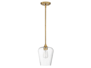 Octave One Light Pendant in Warm Brass