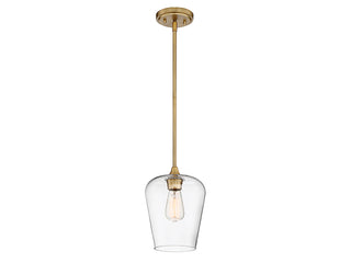 Octave One Light Pendant in Warm Brass