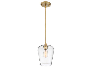 Octave One Light Pendant in Warm Brass