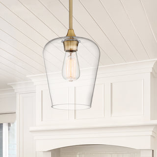 Octave One Light Pendant in Warm Brass