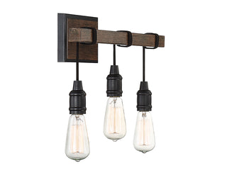 Burgess Three Light Bath Bar in Durango