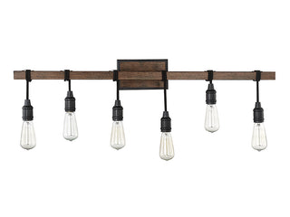 Burgess Six Light Bath Bar in Durango
