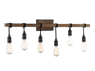 Burgess Six Light Bath Bar in Durango