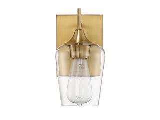 Octave One Light Wall Sconce in Warm Brass
