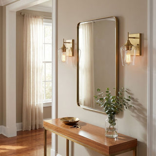 Octave One Light Wall Sconce in Warm Brass