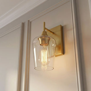Octave One Light Wall Sconce in Warm Brass