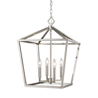 Millennium - 3244-SN - Four Light Pendant - Corona - Satin Nickel