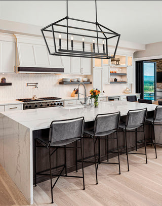 Corona Five Light Pendant in Matte Black