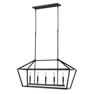 Millennium - 3245-MB - Five Light Pendant - Corona - Matte Black