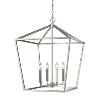Millennium - 3254-SN - Four Light Pendant - Corona - Satin Nickel