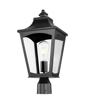 Curry 1-Light Outdoor Post Lantern Powder Coated Black