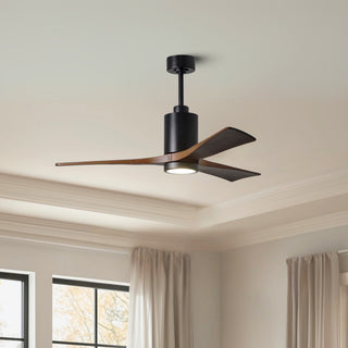 Patricia-3 52" Ceiling Fan in Matte Black