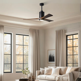 Patricia-3 52" Ceiling Fan in Matte Black