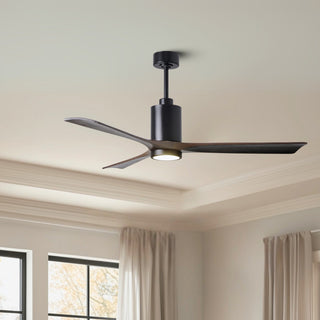 Patricia-3 60" Ceiling Fan in Matte Black