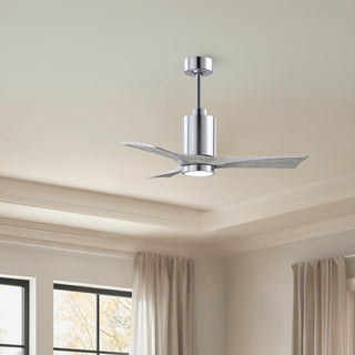 Patricia-3 42" Ceiling Fan in Polished Chrome