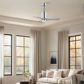 Patricia-3 42" Ceiling Fan in Polished Chrome