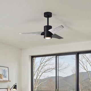 Super Janet 42" Ceiling Fan in Matte Black