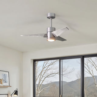 Super Janet 42" Ceiling Fan in Brushed Nickel