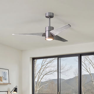Super Janet 52" Ceiling Fan in Brushed Nickel
