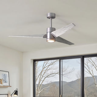 Super Janet 60" Ceiling Fan in Brushed Nickel