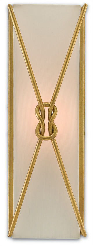 Ariadne One Light Wall Sconce in Contemporary Gold Leaf