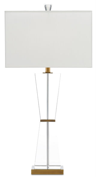 Laelia One Light Table Lamp in Clear/Antique Brass