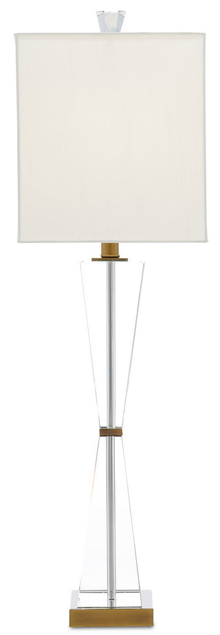 Laelia One Light Table Lamp in Clear/Antique Brass