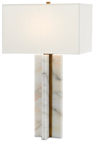 Currey and Company - 6000-0250 - One Light Table Lamp - Khalil - Natural/Antique Brass