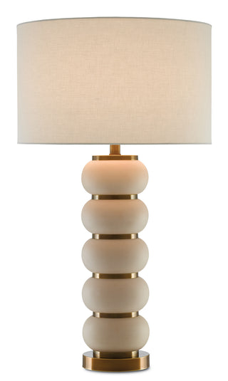 Currey and Company - 6000-0276 - One Light Table Lamp - Luko - Ivory/Antique Brass