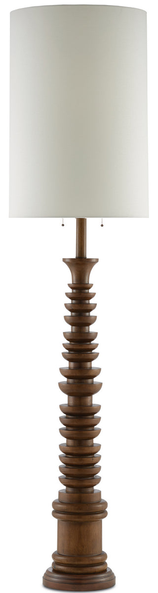 Malayan Two Light Floor Lamp in Natural